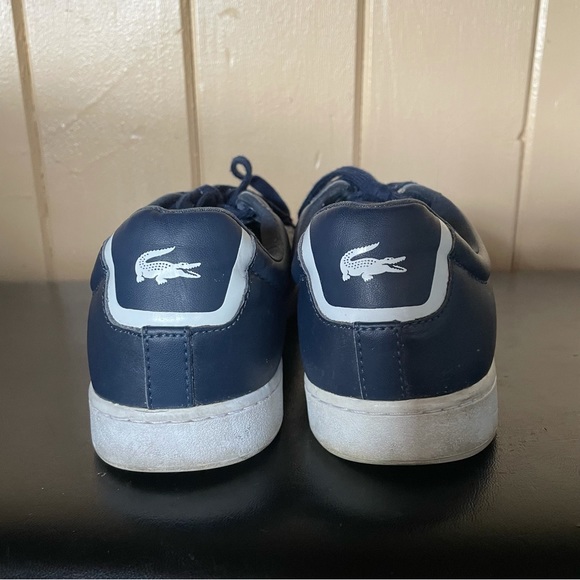 Lacoste Graduate Tonal Navy Leather Trainer Sneaker - Picture 4 of 8